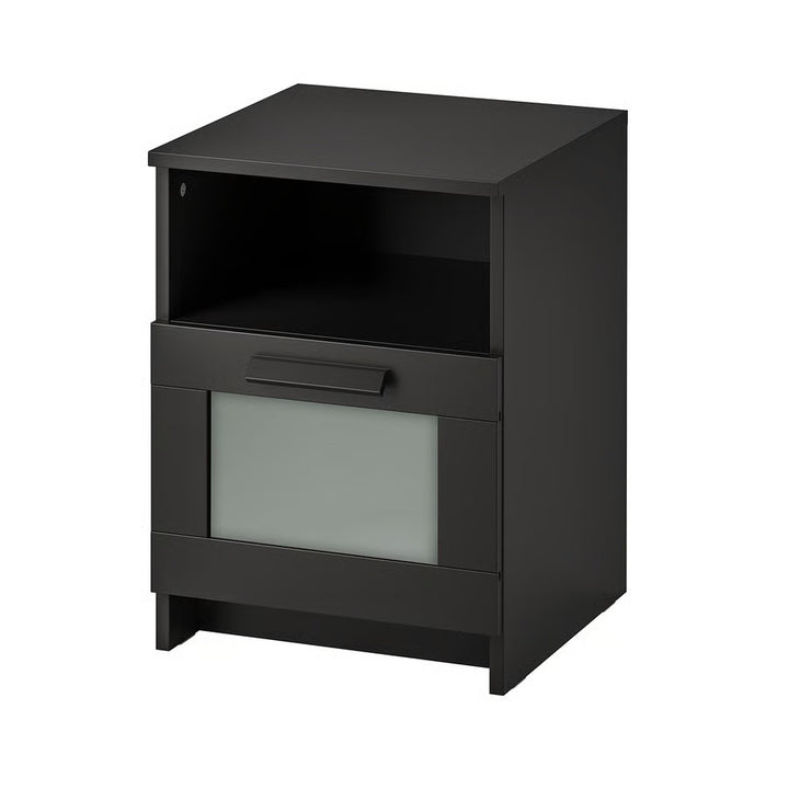 IKEA BRIMNES Nightstand, black, 15 3/8x16 1/8 "
