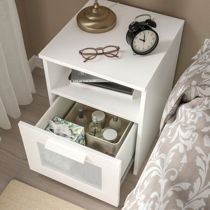 IKEA BRIMNES Nightstand, black, 15 3/8x16 1/8 "