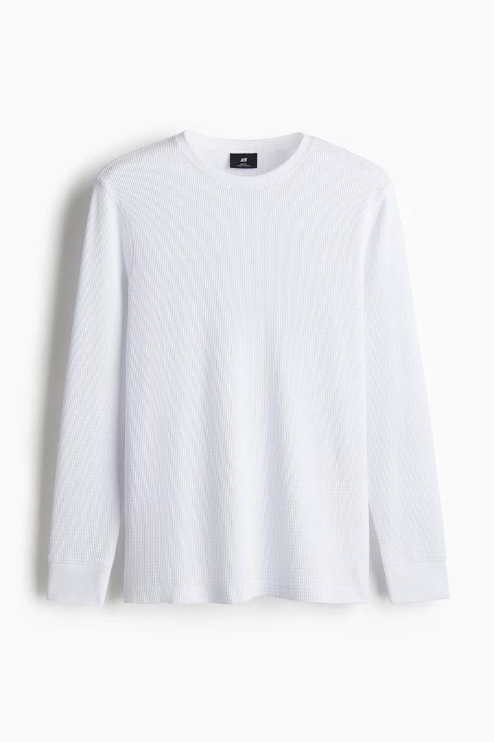 H&M Slim Fit Waffled Jersey Shirt