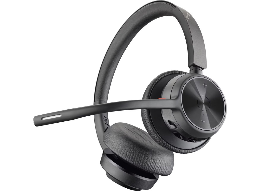 Poly Voyager 4320 UC Stereo USB-A Headset +BT700 USB-A Adapter +Charging Stand