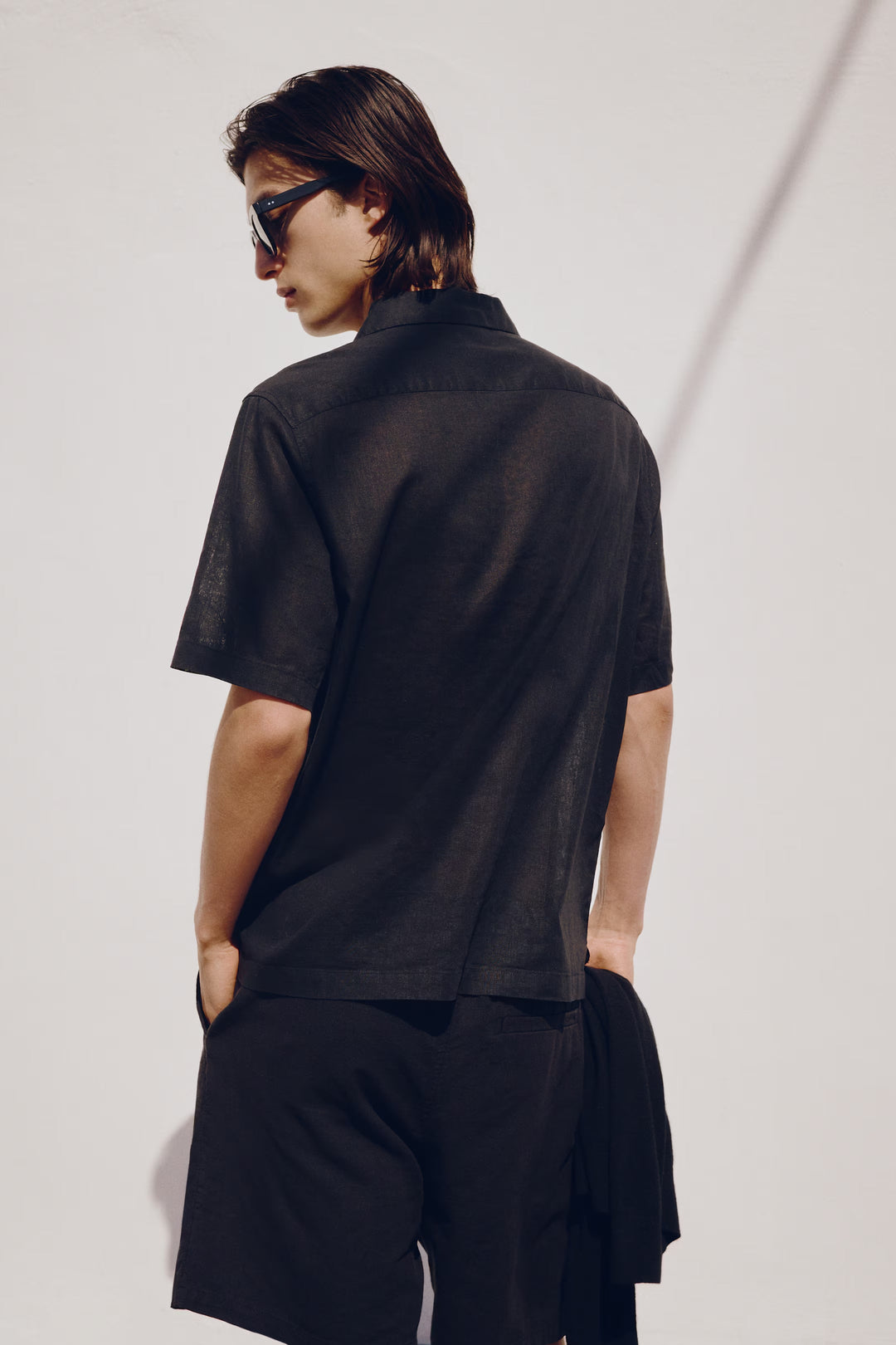 H&M Regular-Fit Short-Sleeved Linen-Blend Shirt