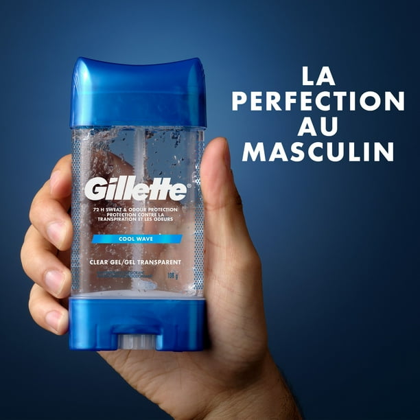 Gillette Clear Gel Antiperspirant and Deodorant for Men Cool Wave Scent, Twin pack 2 of 108g