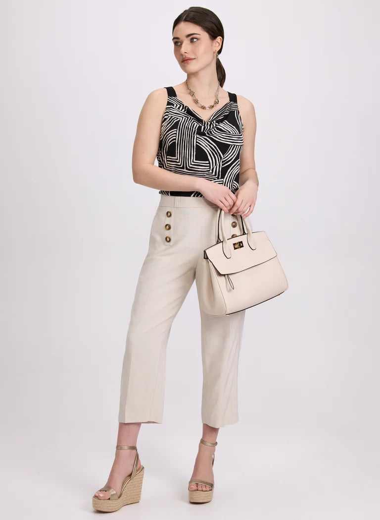 LAURA Sleeveless Geometric Top
