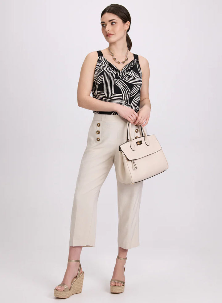 LAURA Sleeveless Geometric Top
