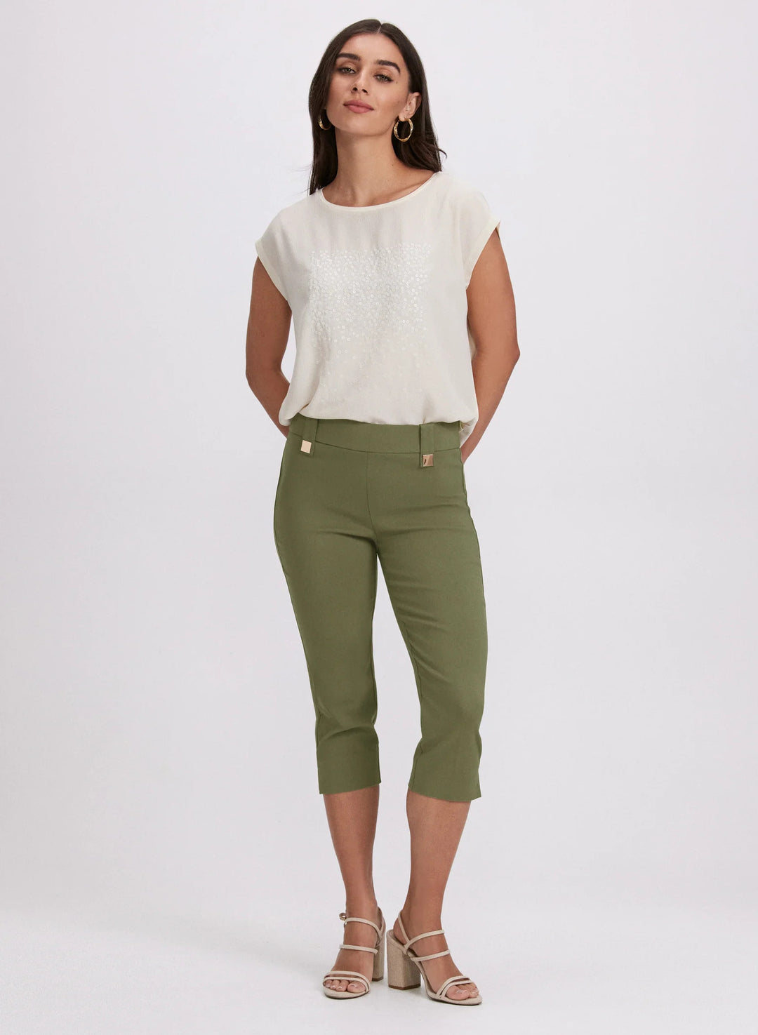 LAURA Bengaline Pull-On Capris
