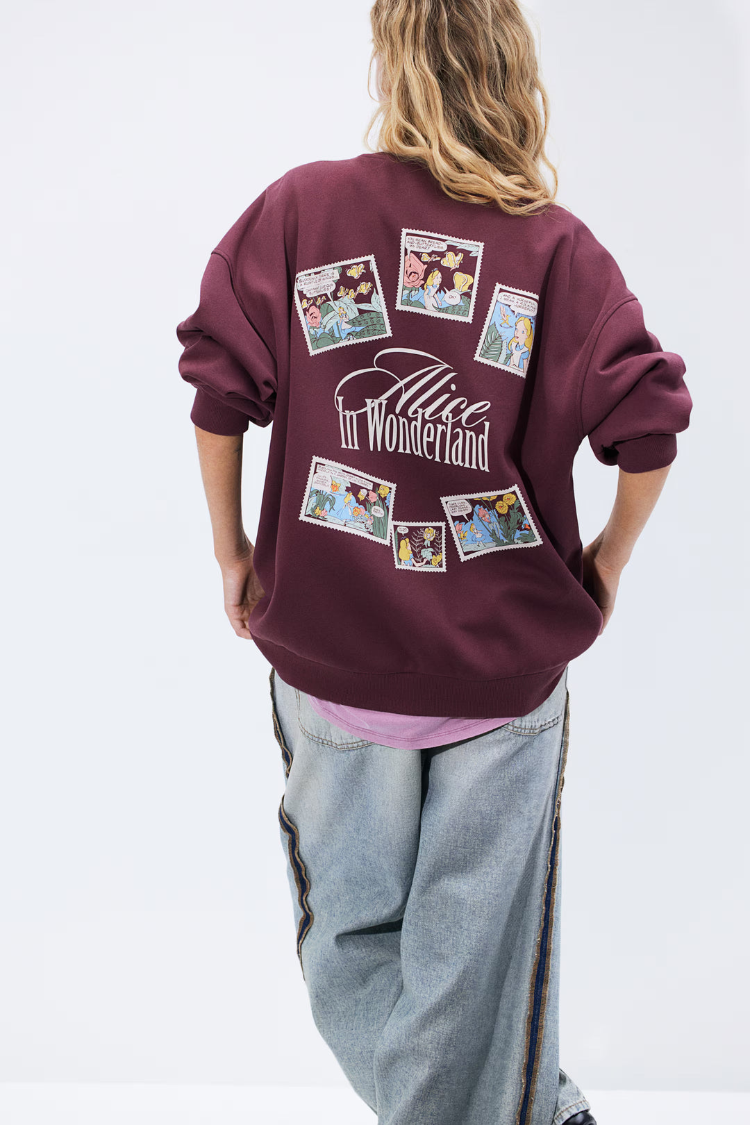 H&M Oversized Printed Sweatshirt