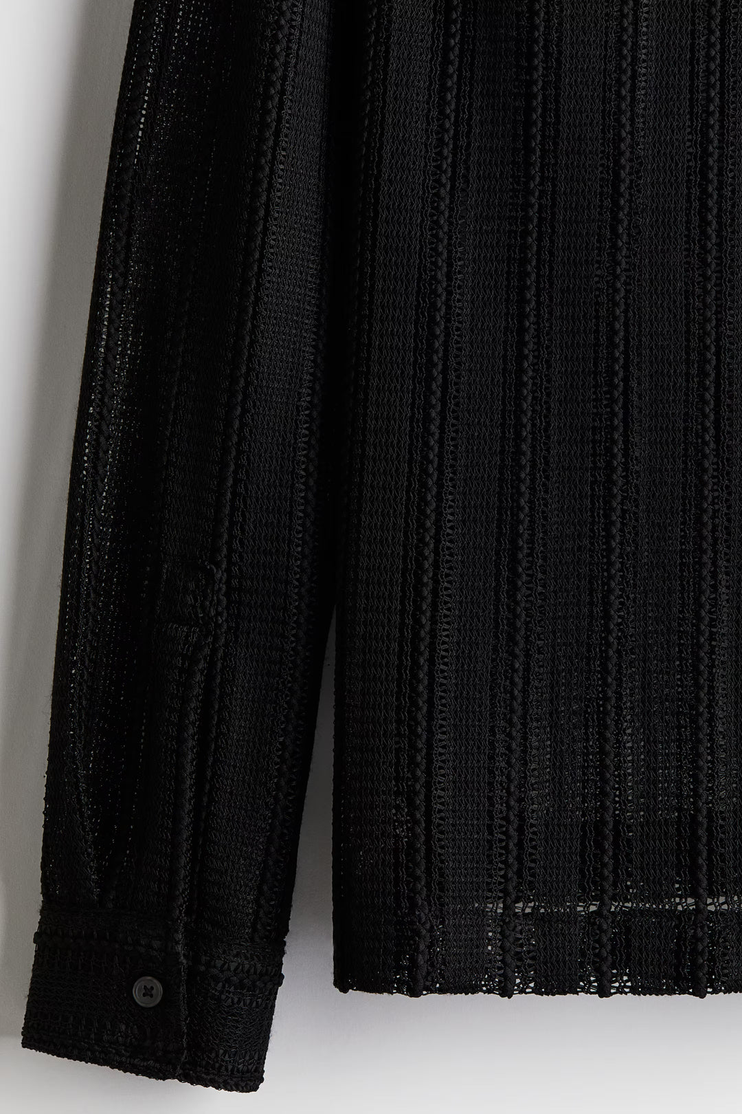 H&M Regular Fit Hole-Knit Resort Shirt