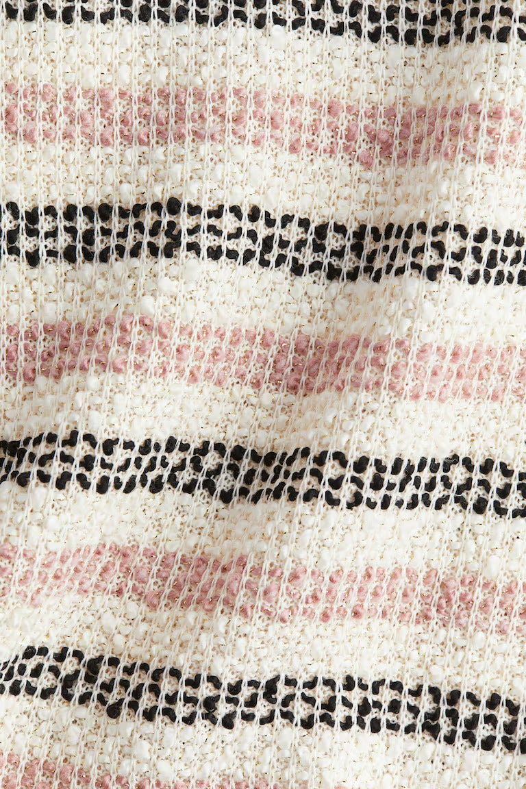 H&M GLITTERY TEXTURED MINI SKIRT