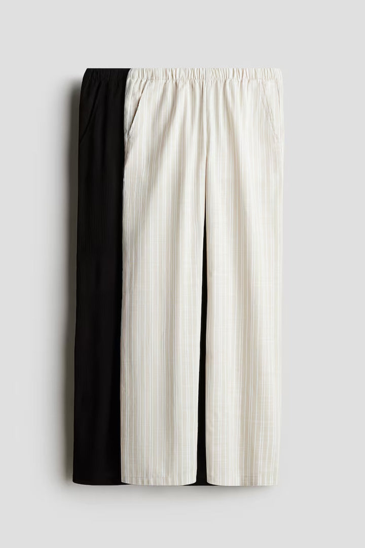 H&M 2-Pack Wide-Leg Pants