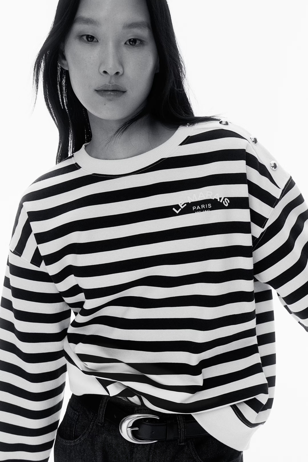 H&M Sweatshirt with Text Motif