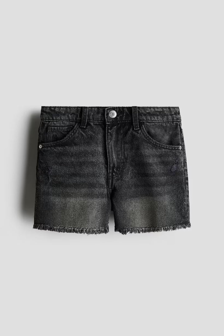 H&M Frayed-Edge Denim Shorts