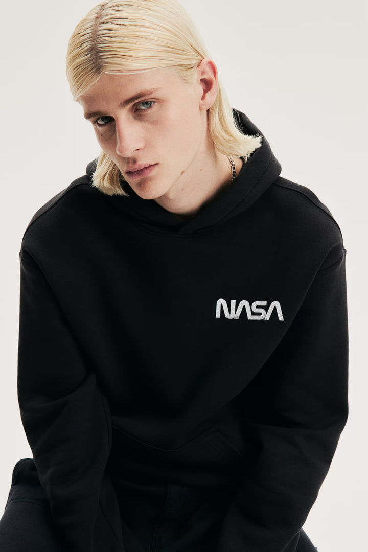 H&M Loose Fit Printed Hoodie