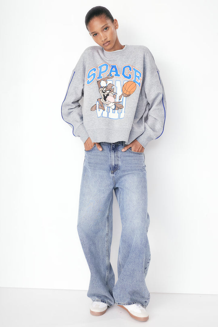 H&M Oversized Printed Sweatshirt