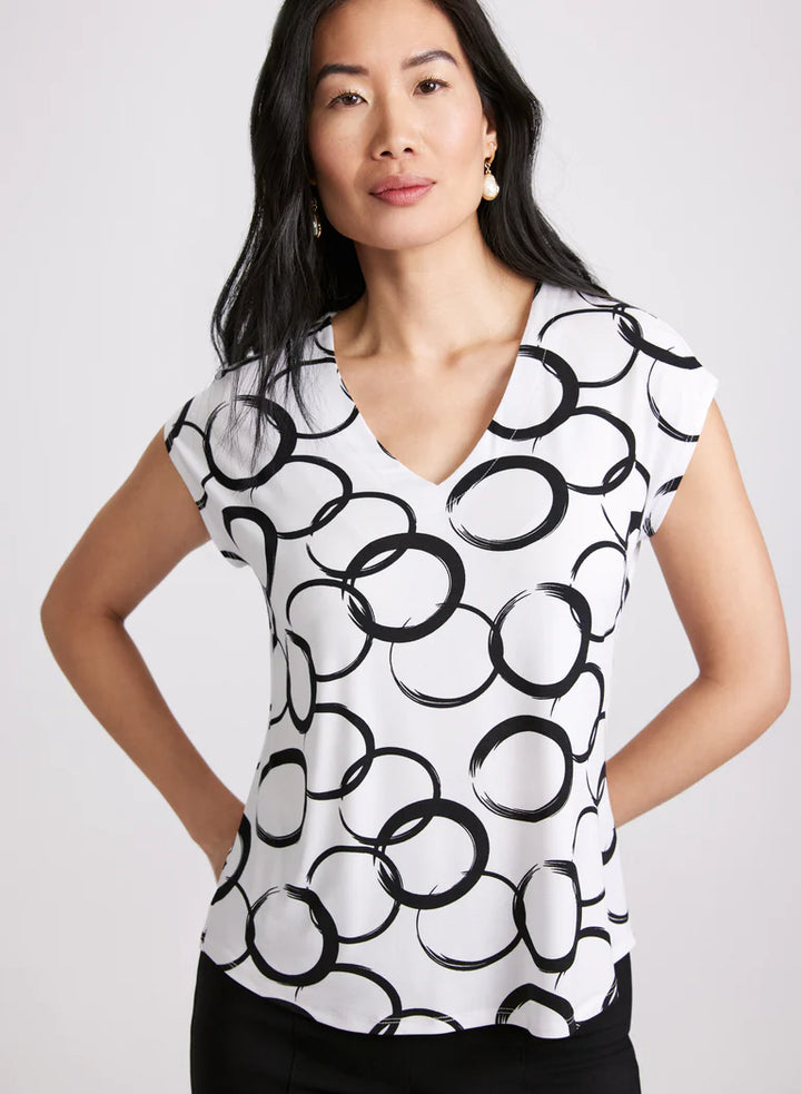 LAURA Ring Print Top