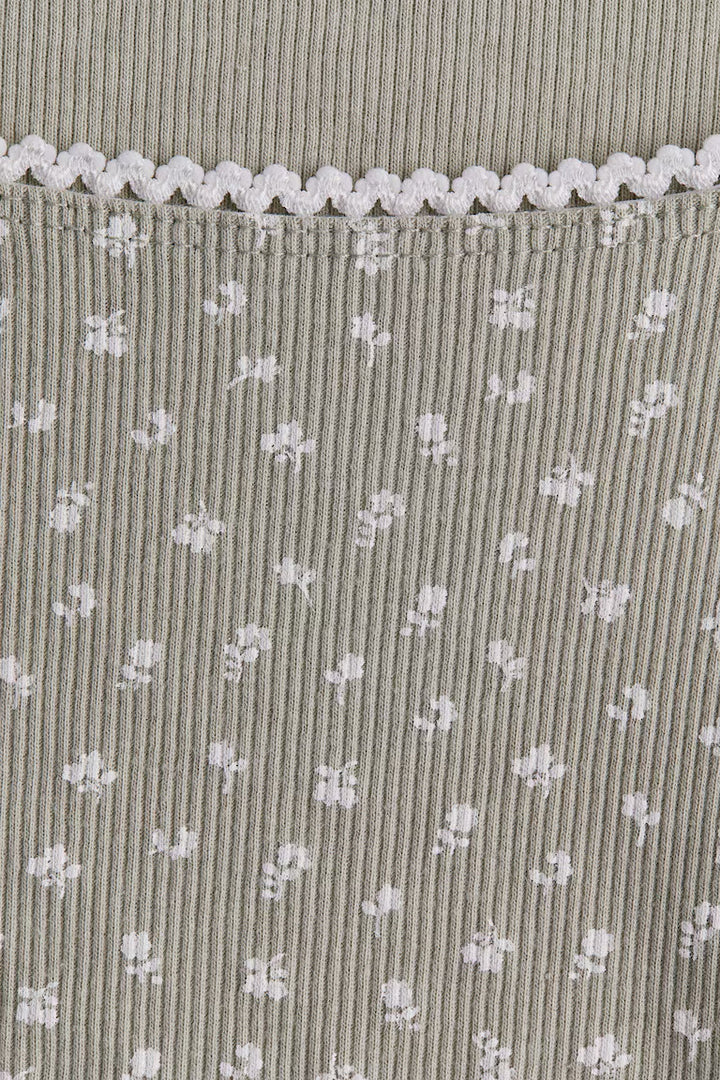 H&M Picot-Trimmed Cotton Top