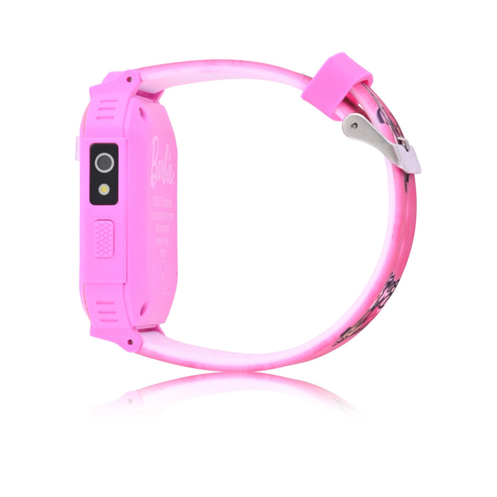 Mattel Barbie Childrens iTime Unisex Touchscreen Smart Watch with Silicone Strap and Metallic Pink Case 42MM