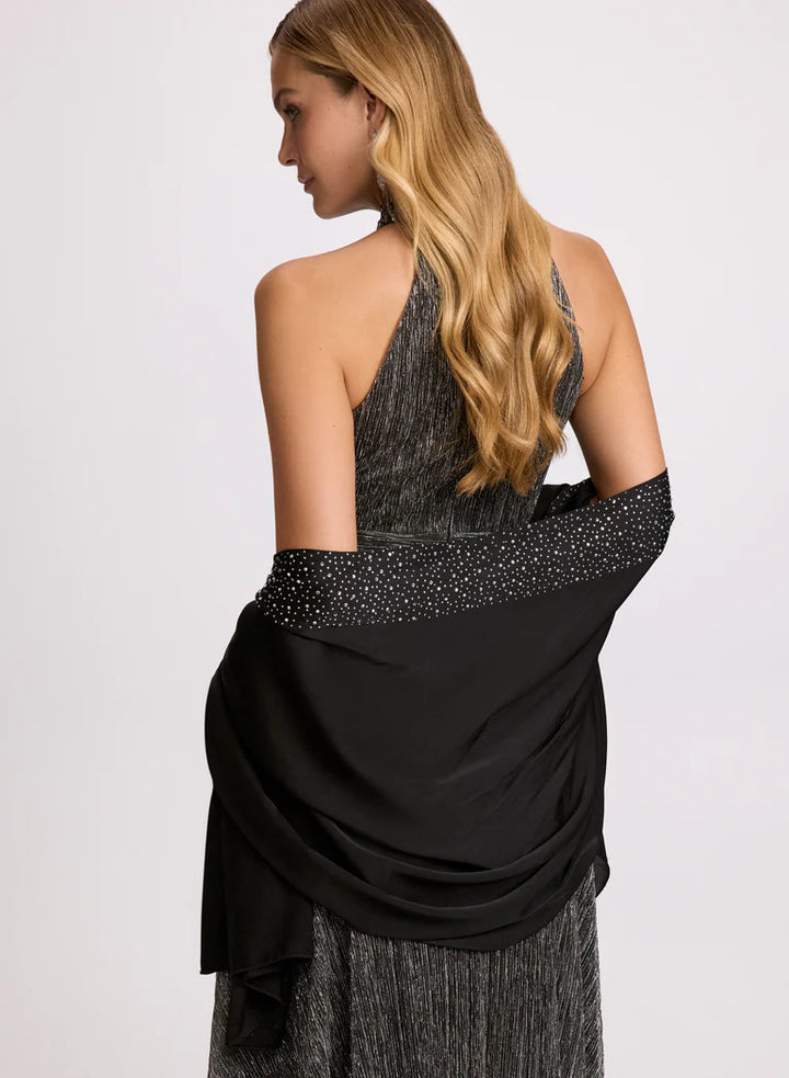 LAURA Rhinestone Embellished Satin Wrap