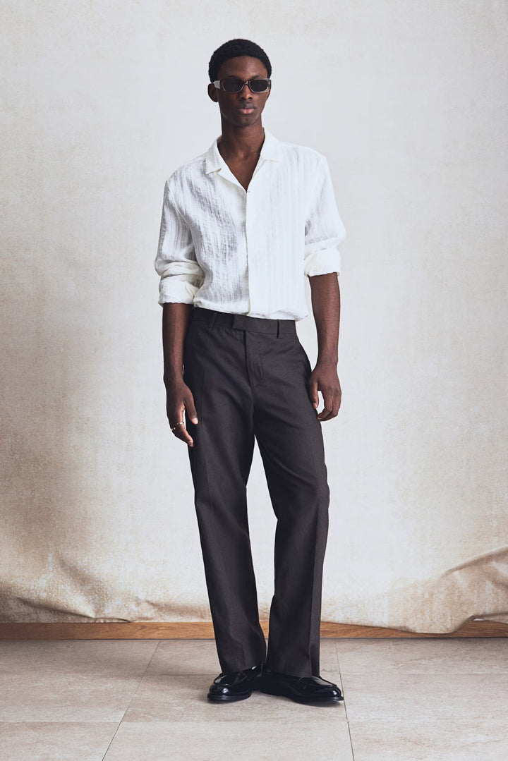 H&M Regular-Fit Jacquard-Weave Resort Shirt