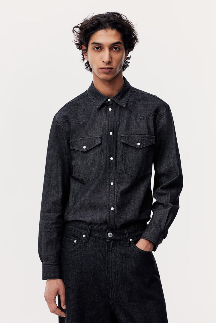 H&M Regular-Fit Denim Shirt