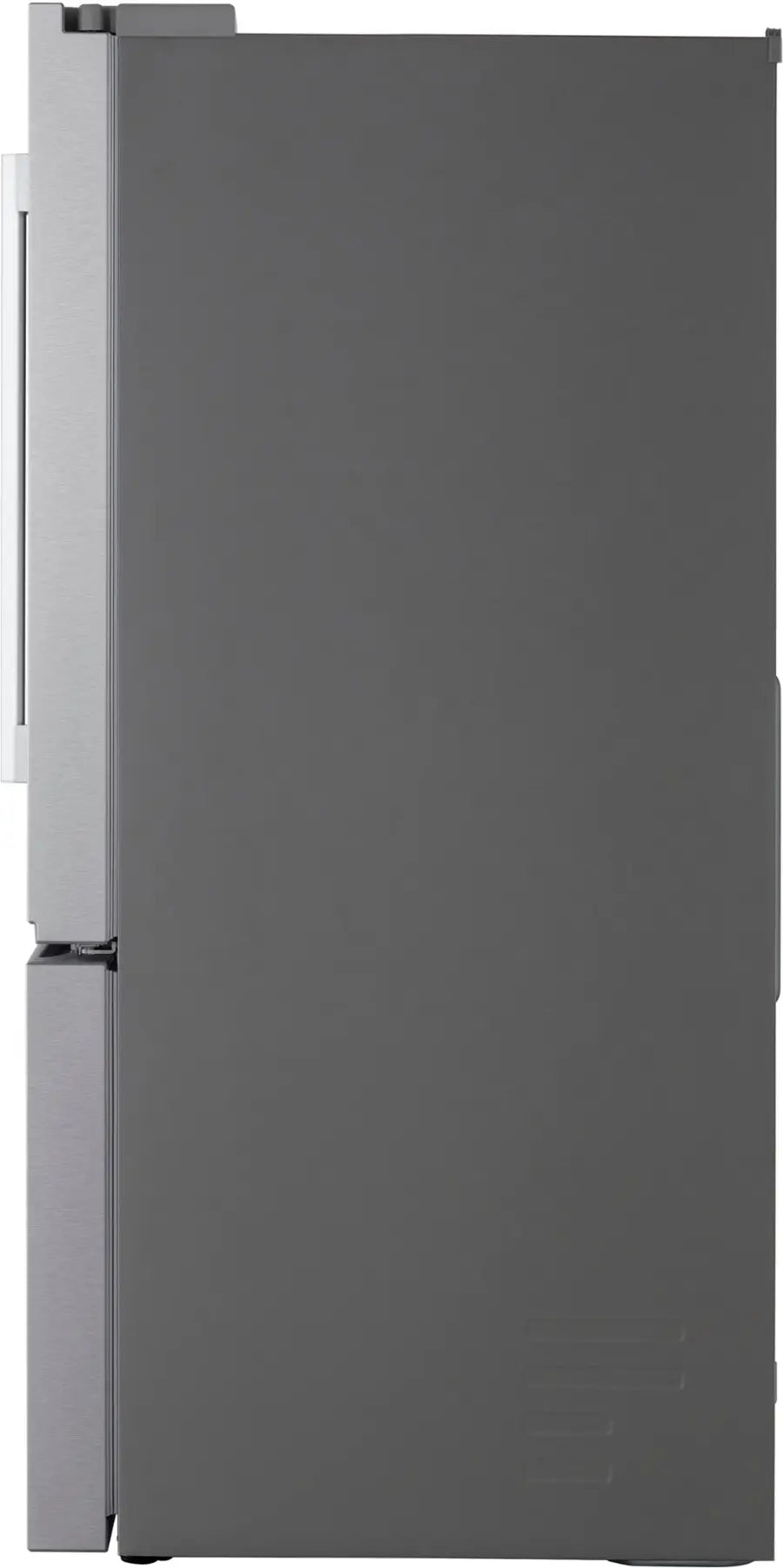 LG - Standard Depth MAX 25.1 Cu. Ft. French Door Smart Refrigerator with Glide N' Serve Drawer - Stainless Steel