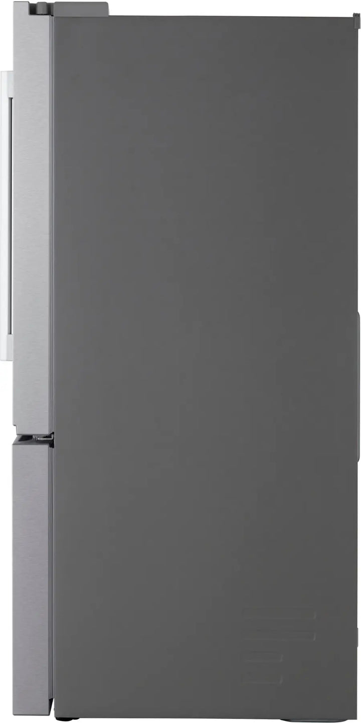 LG - Standard Depth MAX 25.1 Cu. Ft. French Door Smart Refrigerator with Glide N' Serve Drawer - Stainless Steel