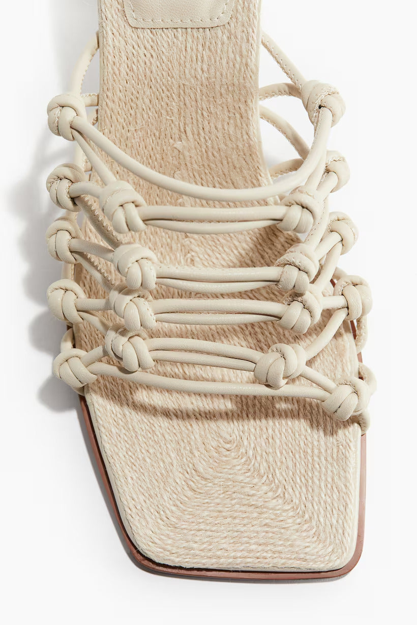 H&M Knot-detail Heeled Sandals