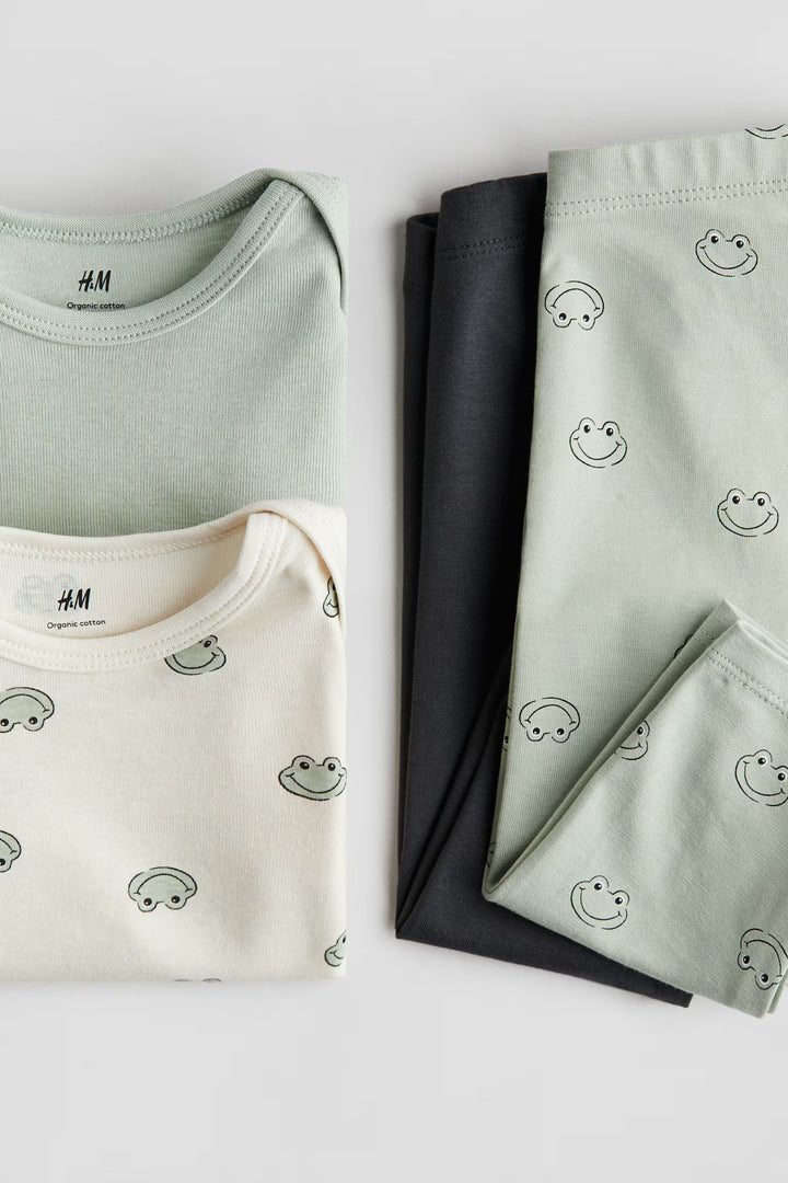 H&M 4-piece Cotton Jersey Set