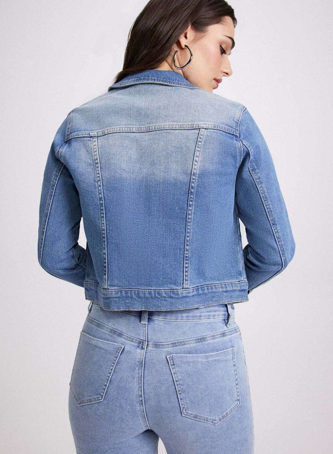 LAURA Zip-Front Denim Jacket