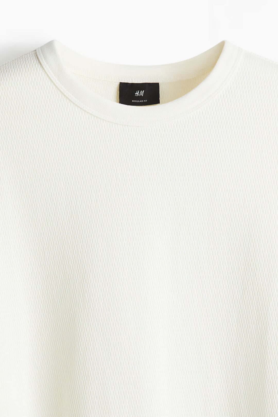 H&M Regular Fit Waffled T-Shirt