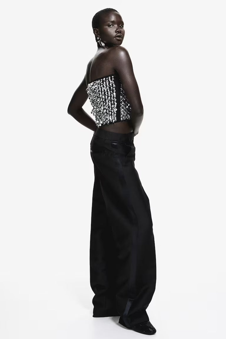 H&M EMBELLISHED TUBE TOP