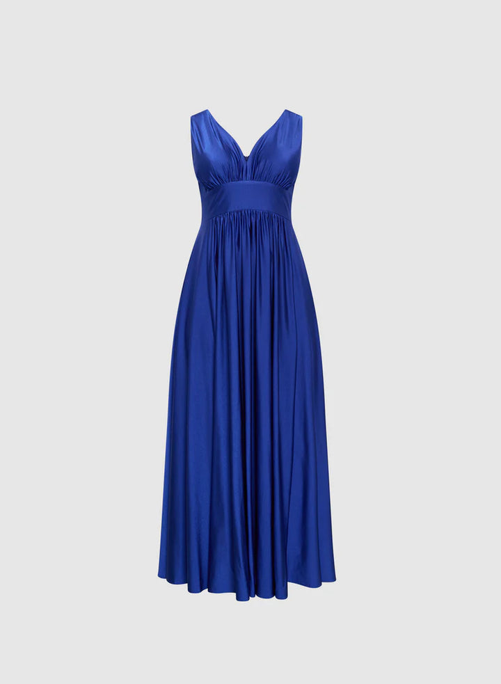 LAURA Plunging Neckline Maxi Dress