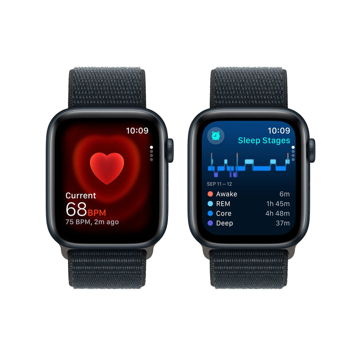 Apple Watch SE (2nd Gen) [GPS + Cellular 44mm] Smartwatch with Midnight Aluminum Case and Midnight Sport Loop. Fitness & Sleep Tracker, Crash Detection, Heart Rate Monitor