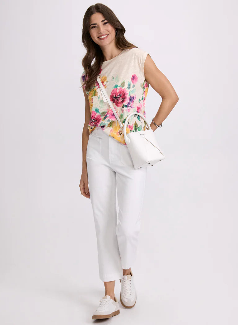 LAURA Floral Placement Print T-Shirt