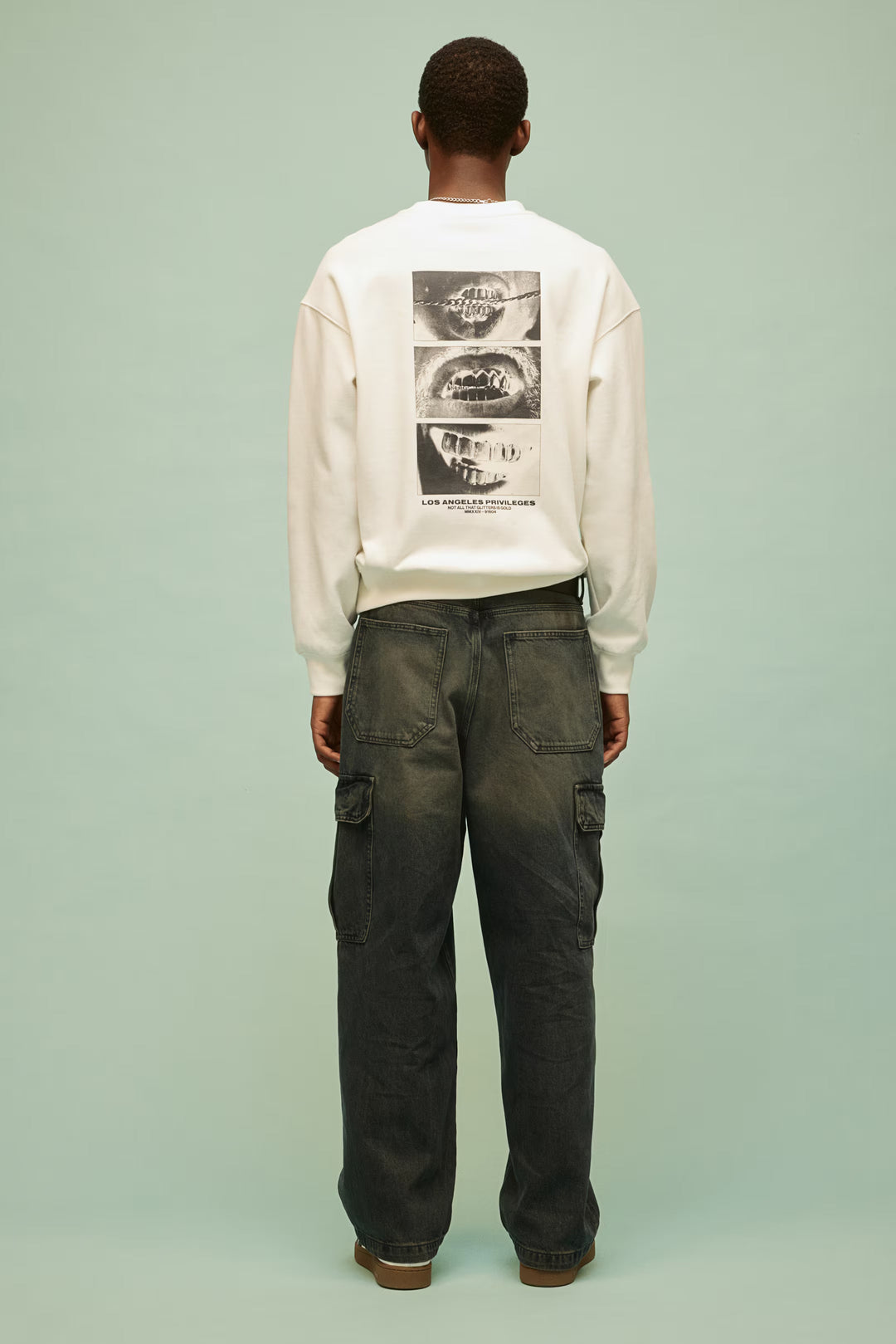 H&M Loose Fit Printed Sweatshirt