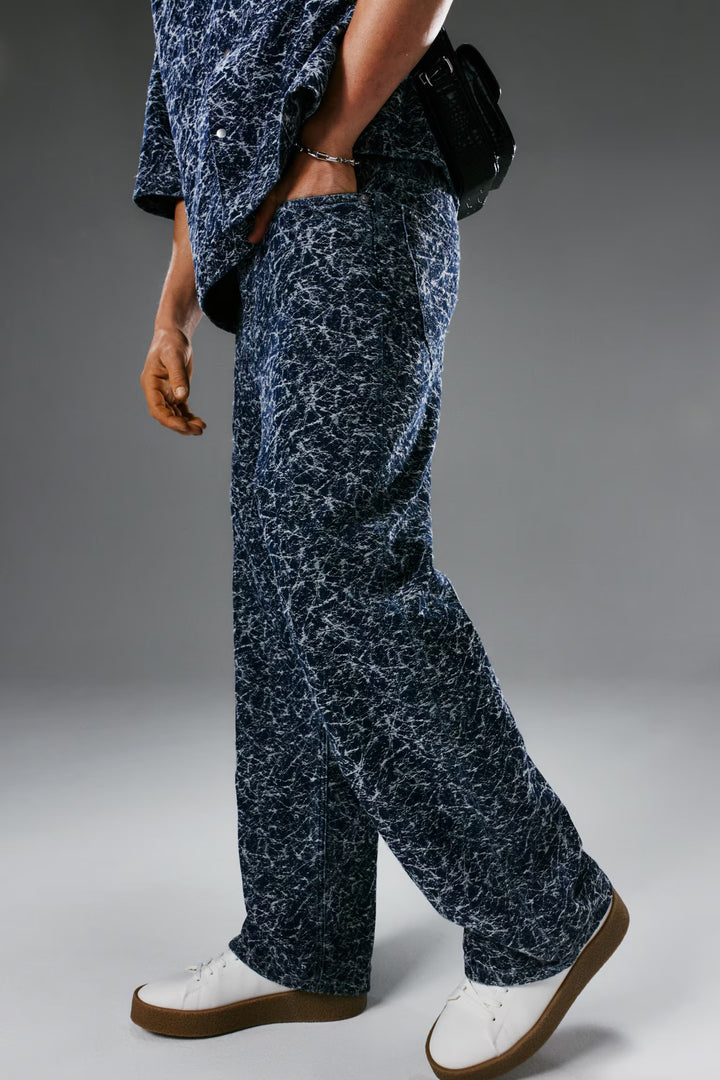 H&M Patterned Baggy Jeans