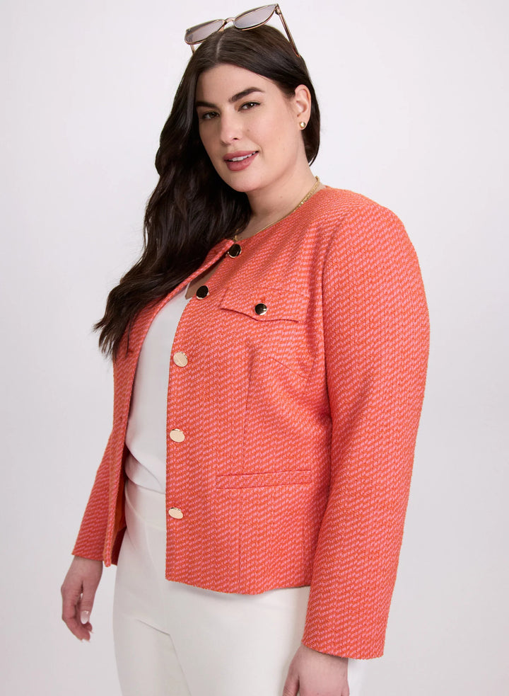 LAURA Collarless Bouclé Jacket