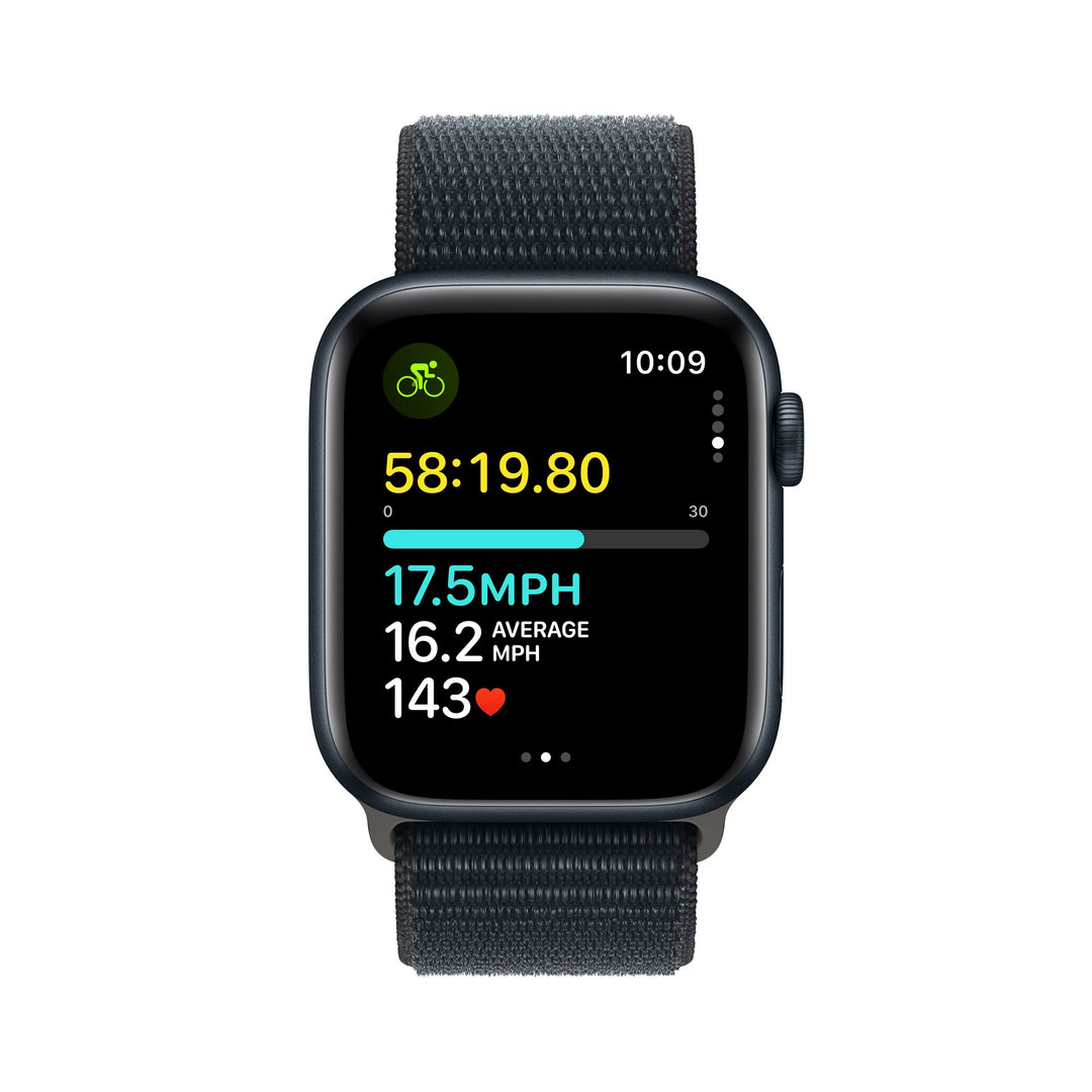 Apple Watch SE (2nd Gen) [GPS + Cellular 44mm] Smartwatch with Midnight Aluminum Case and Midnight Sport Loop. Fitness & Sleep Tracker, Crash Detection, Heart Rate Monitor