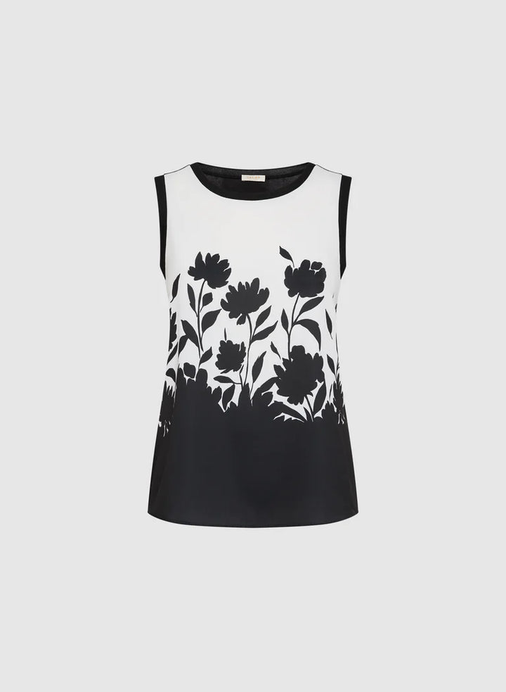 LAURA Two-Tone Sleeveless Top