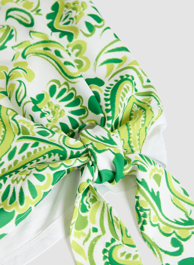 LAURA Tie Detail Drop-Shoulder Top