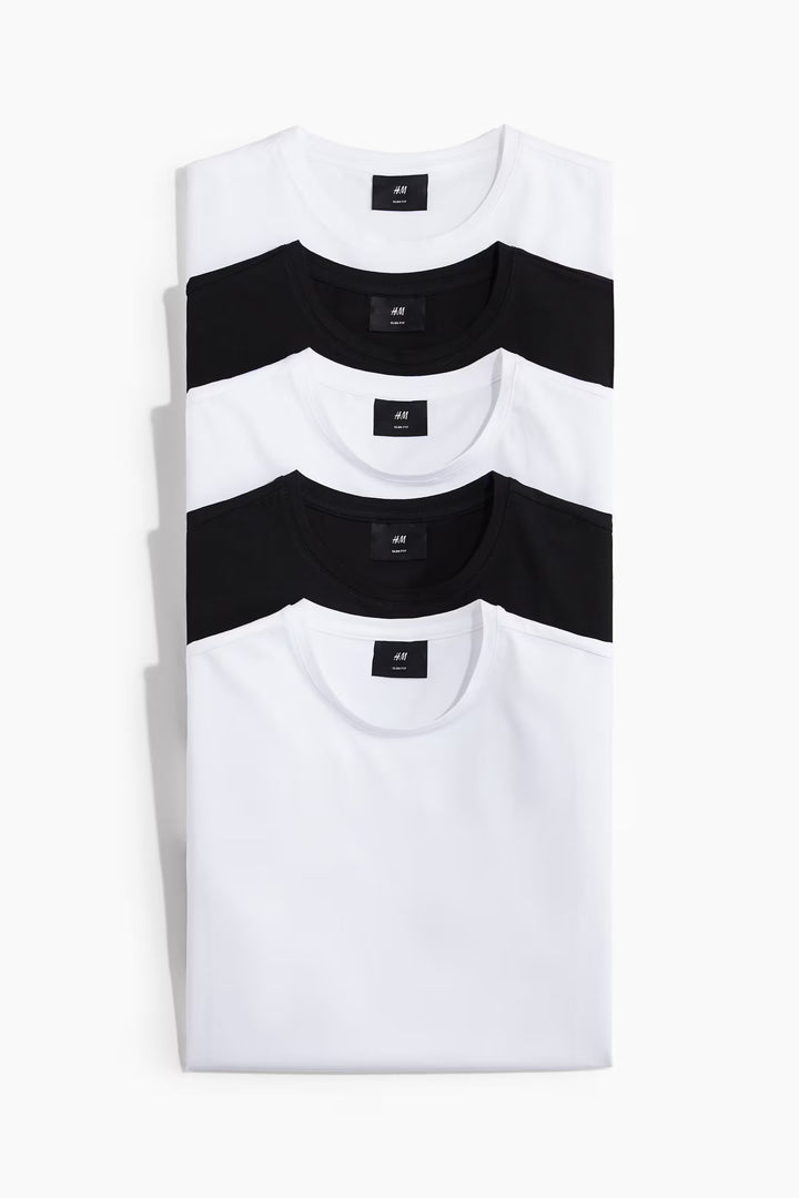 H&M 5-pack Slim Fit T-shirts