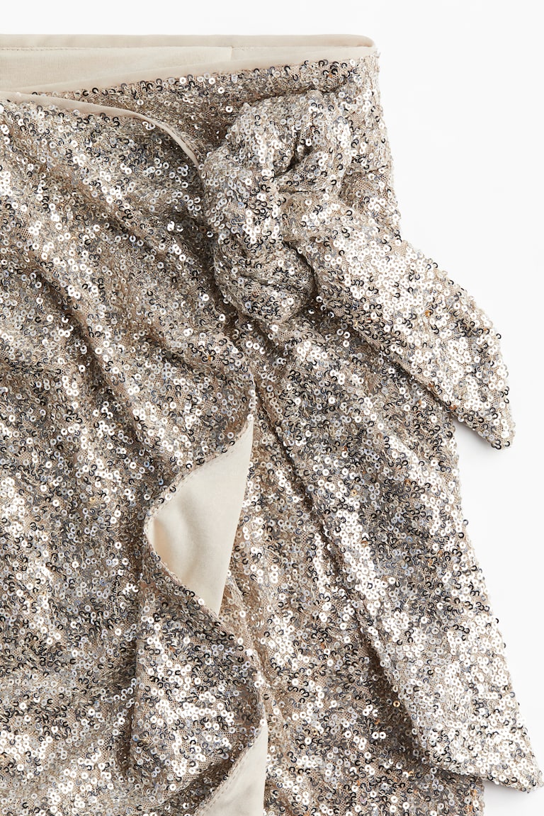 H&M Sequined Wrap Skirt