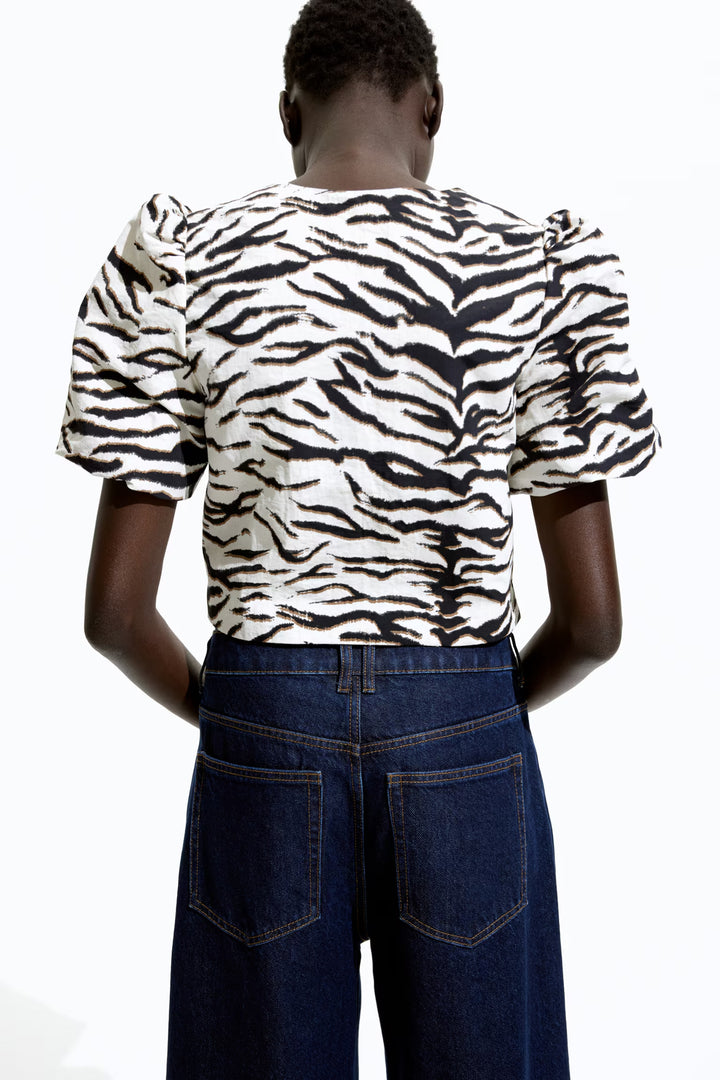 H&M Puff-Sleeved Blouse