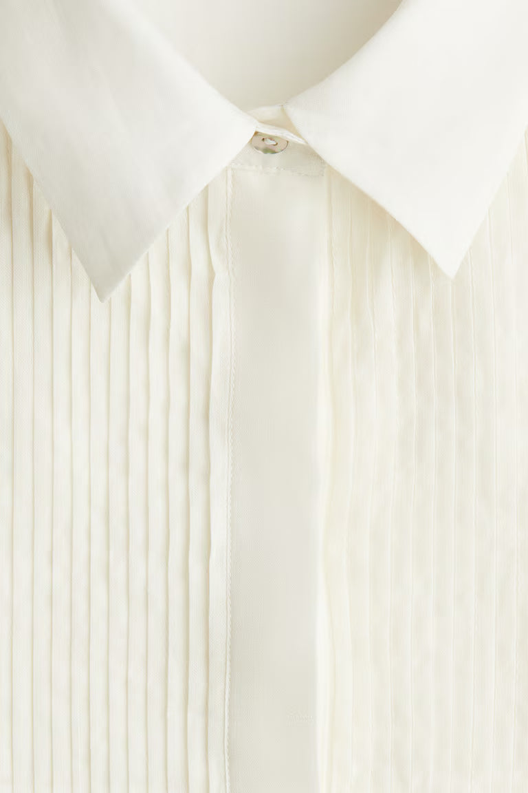 H&M Ramie Tuxedo Shirt