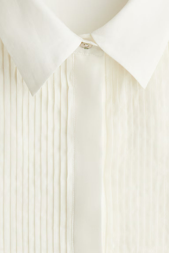 H&M Ramie Tuxedo Shirt