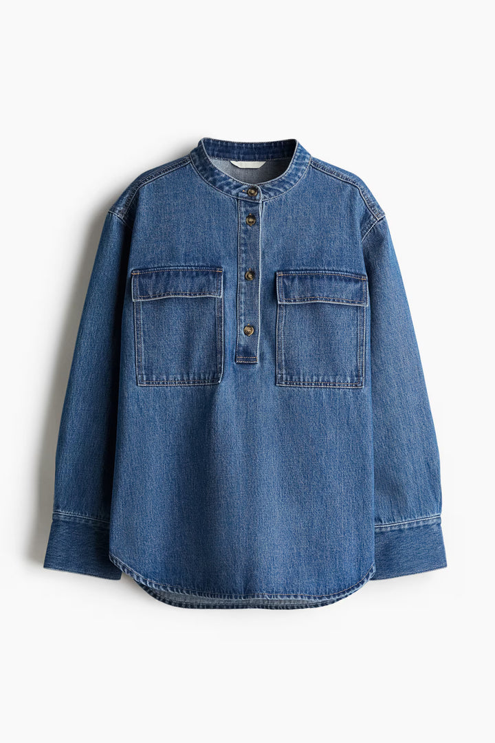 H&M Loose-Fit Denim Shirt