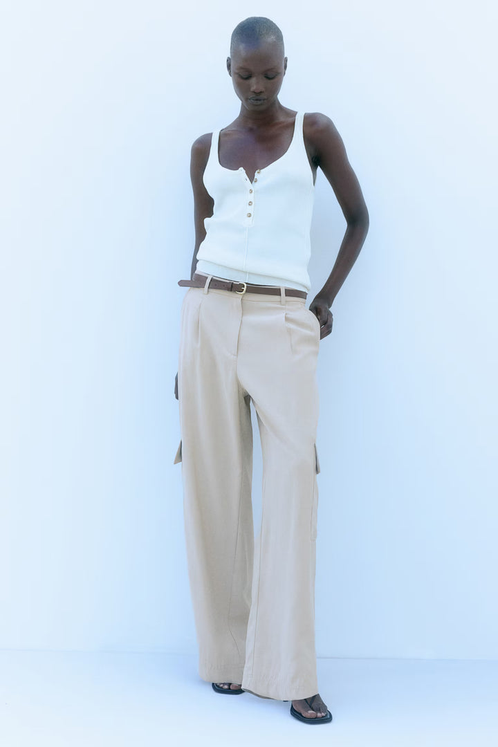 H&M Wide-Leg Cargo Pants