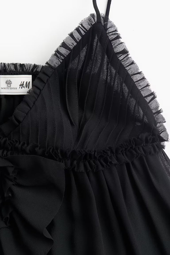 H&M Ruffled Chiffon Strappy Dress