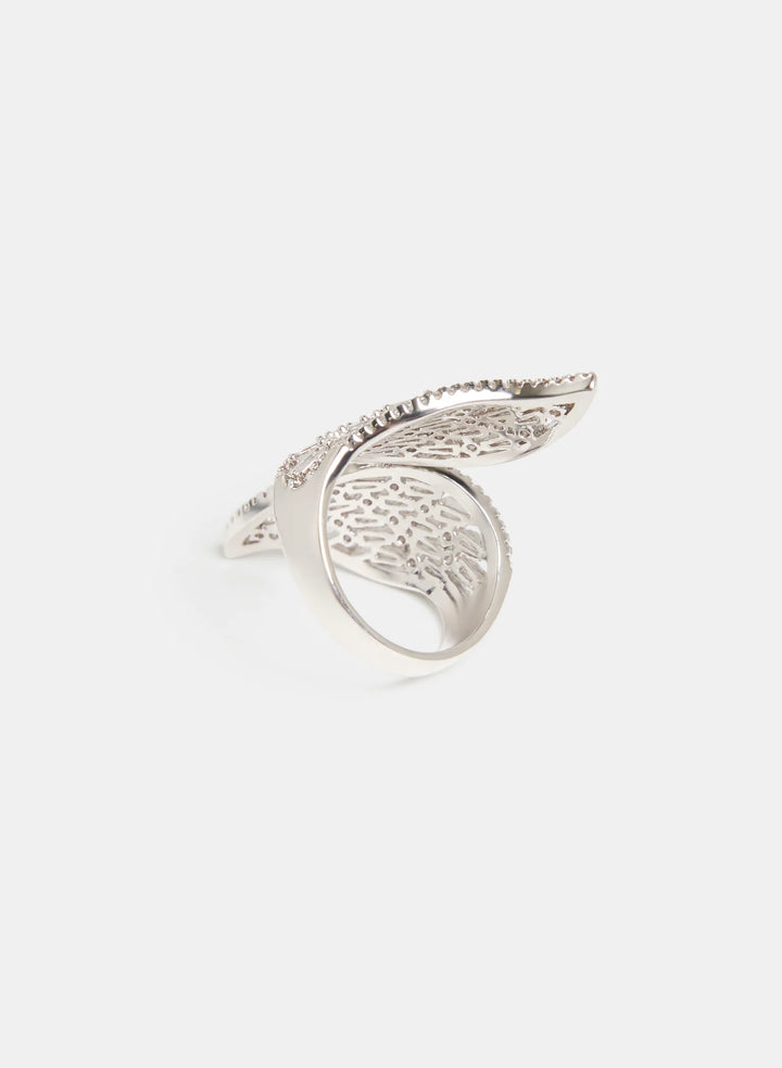 Laura Open Leaf-Shaped Ring