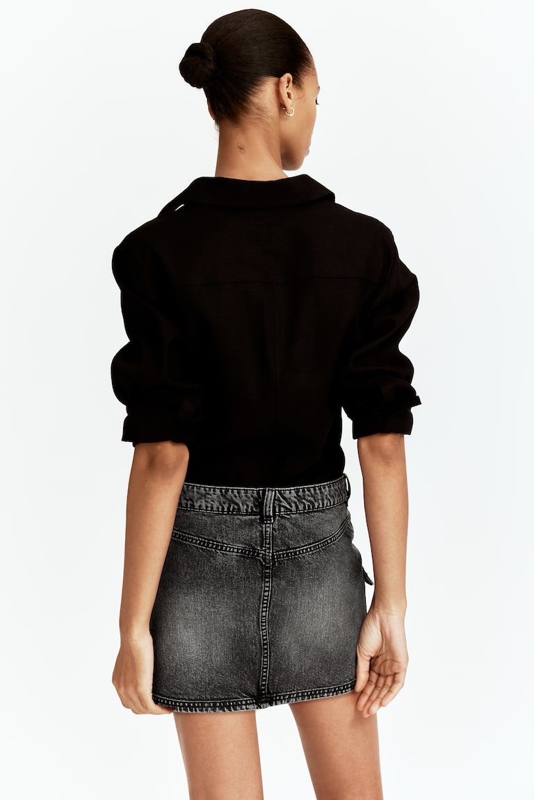 H&M Denim Cargo Mini Skirt