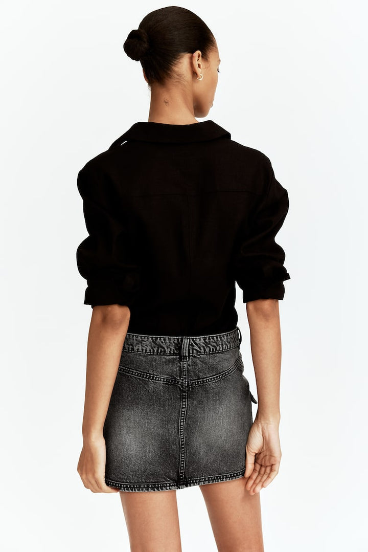 H&M Denim Cargo Mini Skirt